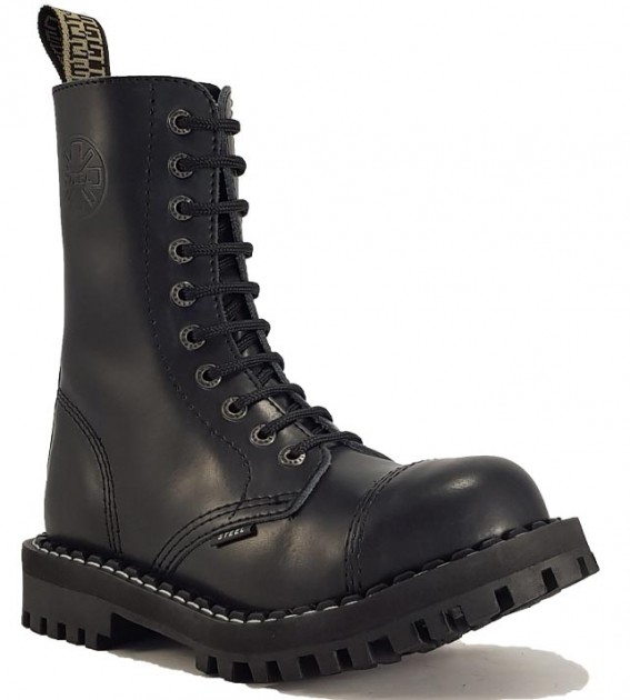 Black steel boots on sale